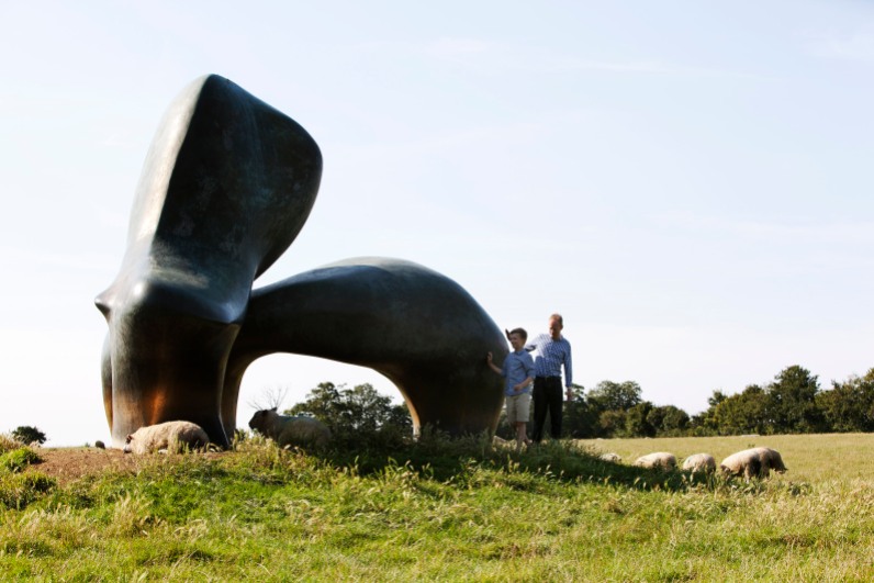 Henry Moore’s bronze Sheep Piece 1971-72 at Perry Green. © The Henry Moore Foundation